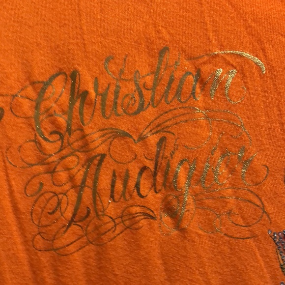 Vintage Christian Audigier Bling RARE Tee - Picture 2 of 11